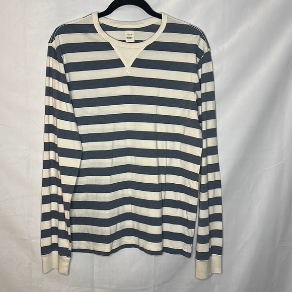 J. CREW STRIPE CREWNECK LONG SLEEVE (M) - Picture 1 of 6